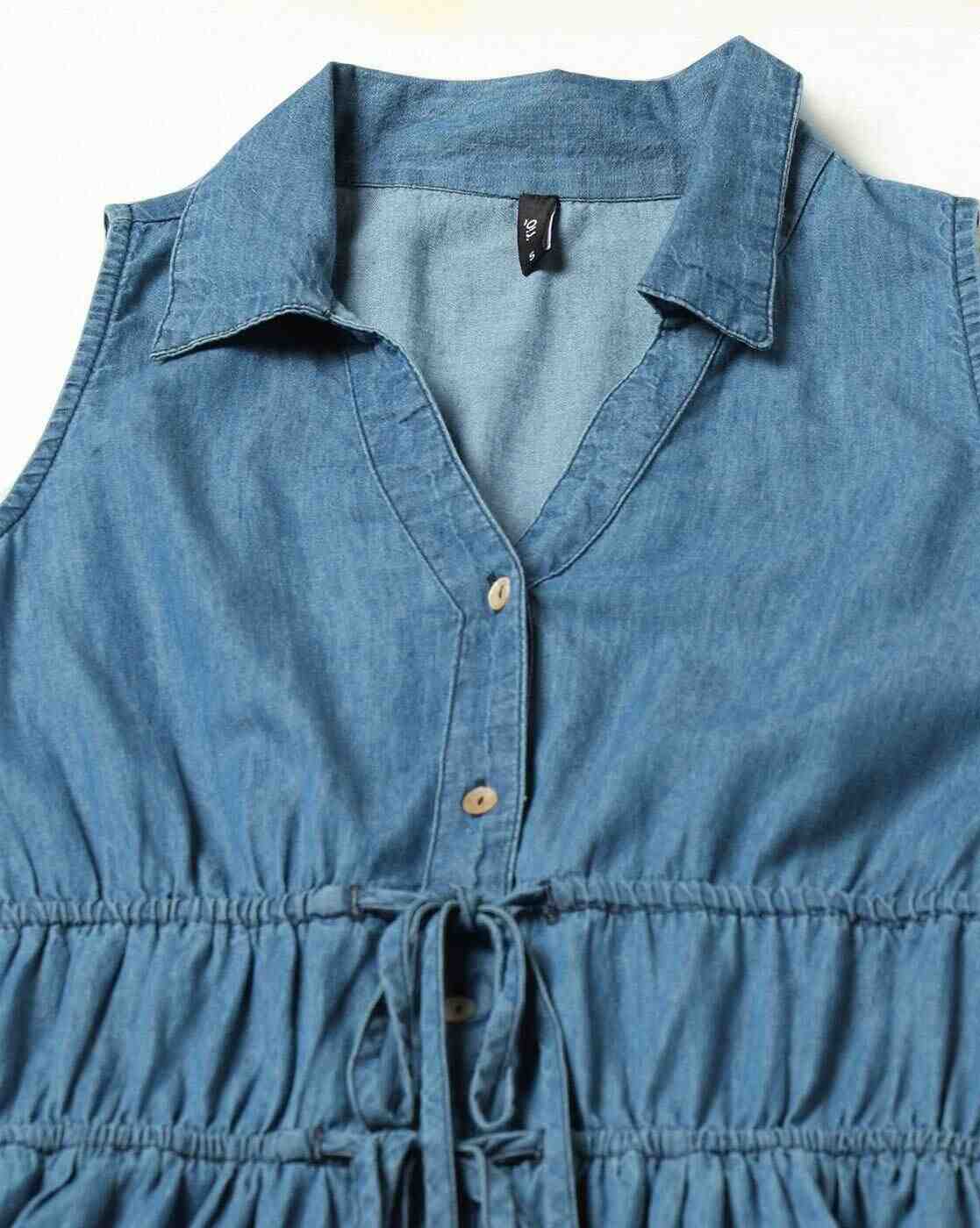 RIO | Women Lightly Washed A-Line Dress|5