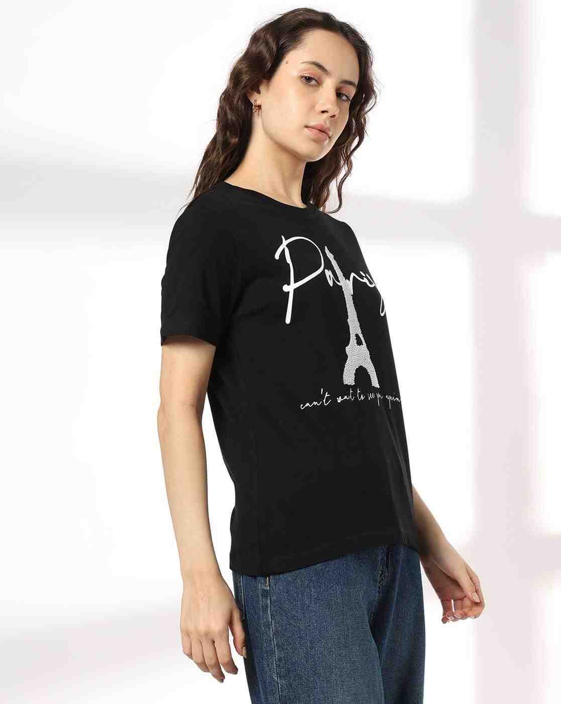 RIO | Women Graphic Print Regular Fit Round-Neck T-Shirt|1