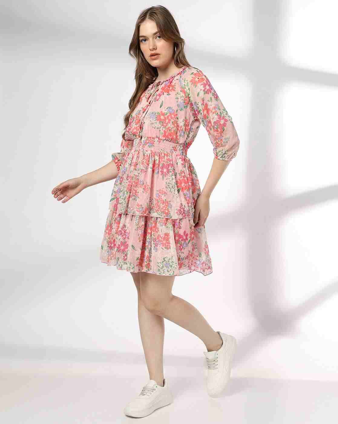 RIO | Women Floral Print Tiered Dress|1