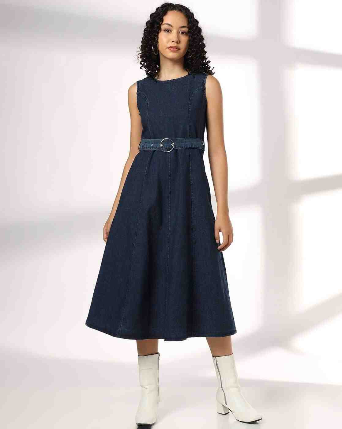 RIO | Women Denim Dress with Belt|0