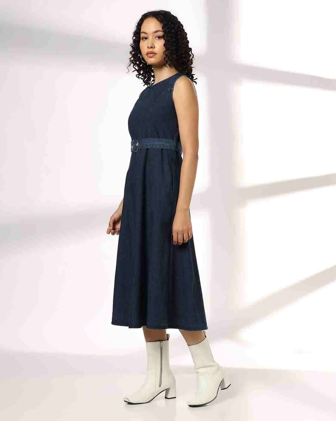RIO | Women Denim Dress with Belt|1