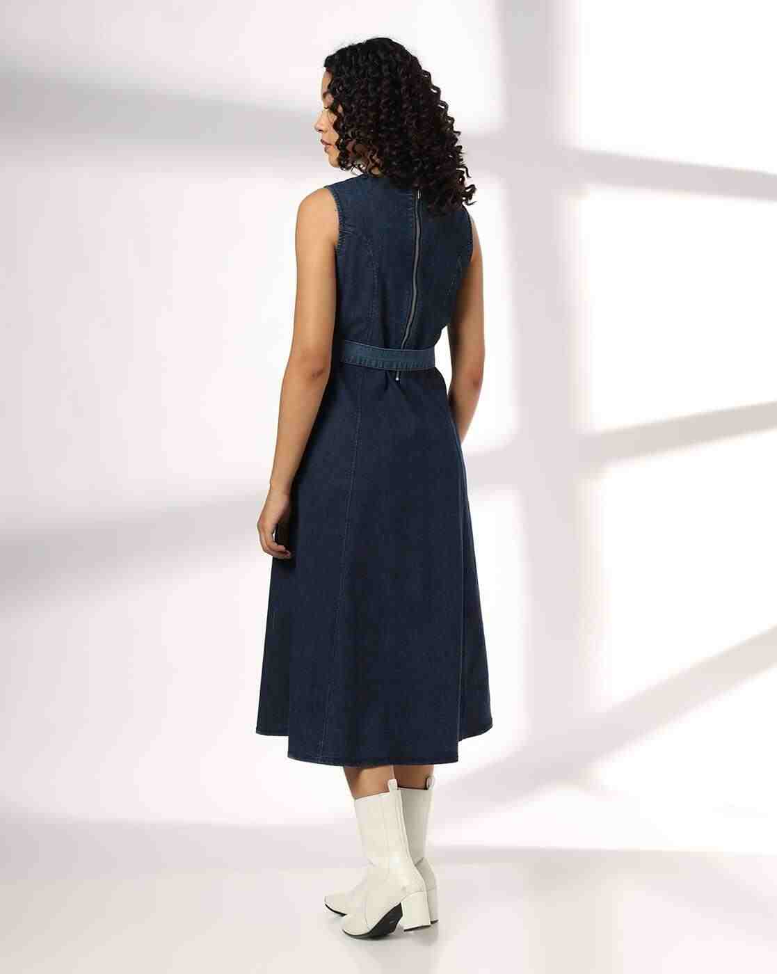 RIO | Women Denim Dress with Belt|2