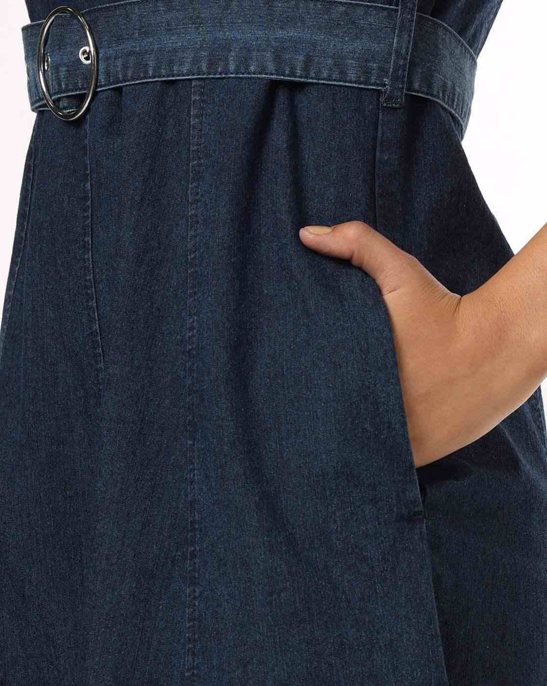 RIO | Women Denim Dress with Belt|4