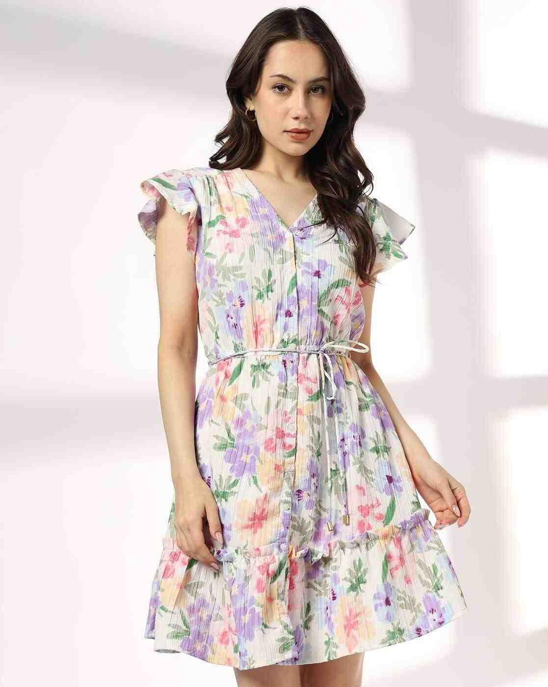 RIO | Women Floral Print Tiered Dress|0