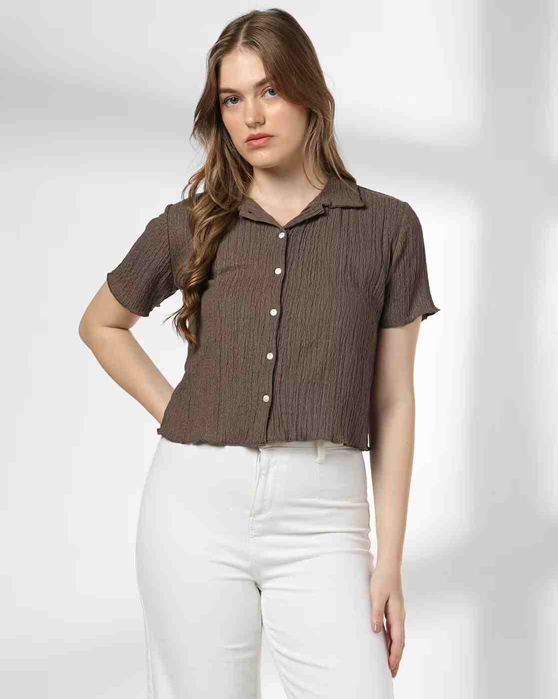 Women Patterned Slim Fit Shirt