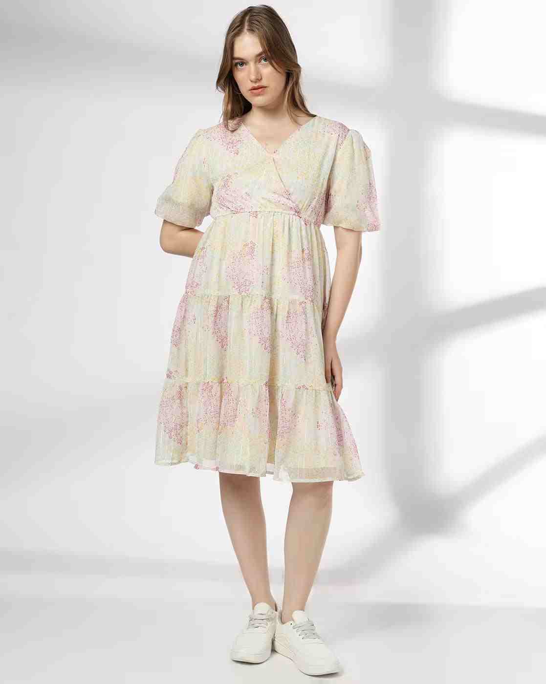 RIO | Women All-Over Print Tiered Dress|0