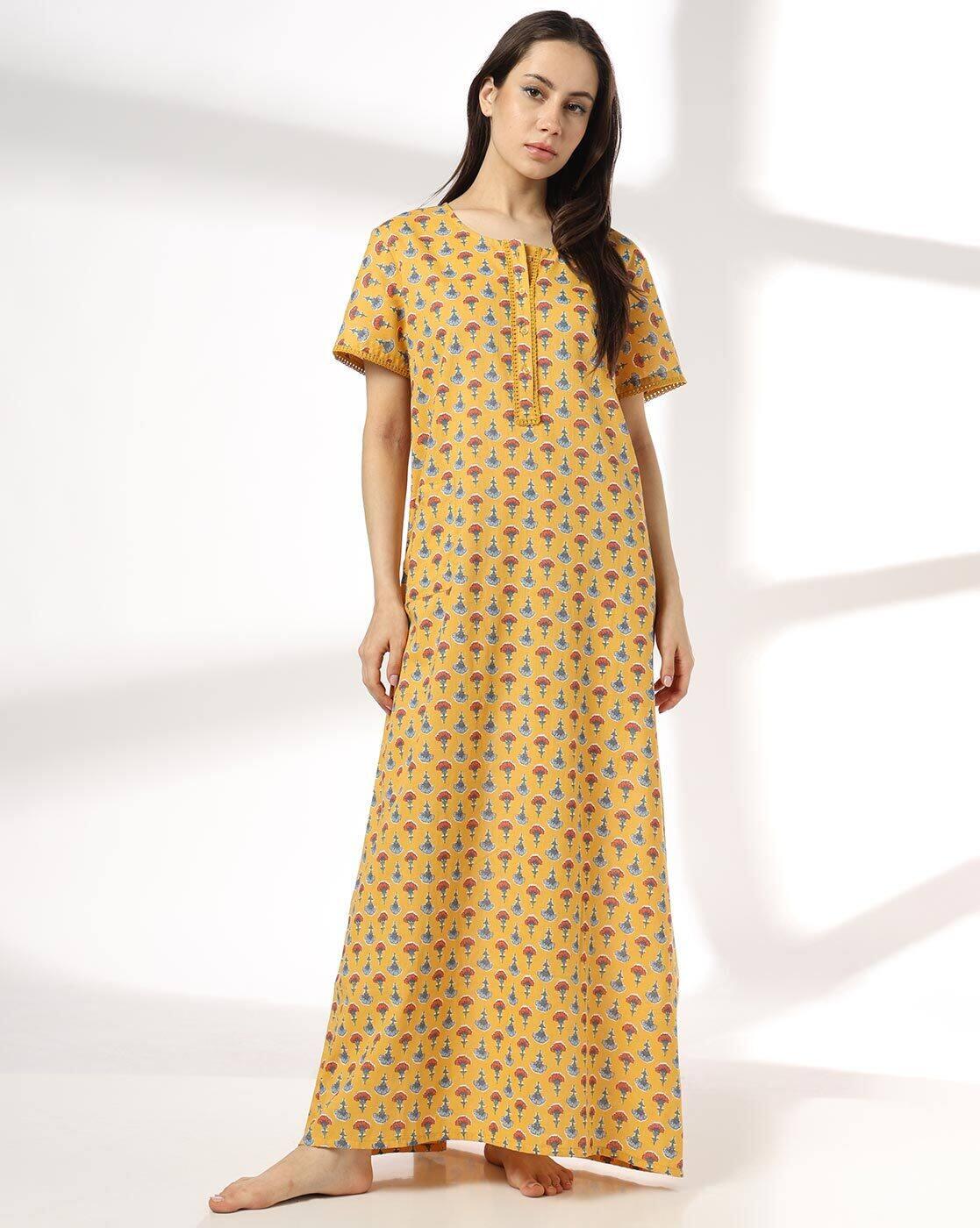 RIO | Women Floral Print Casual Nighty|0