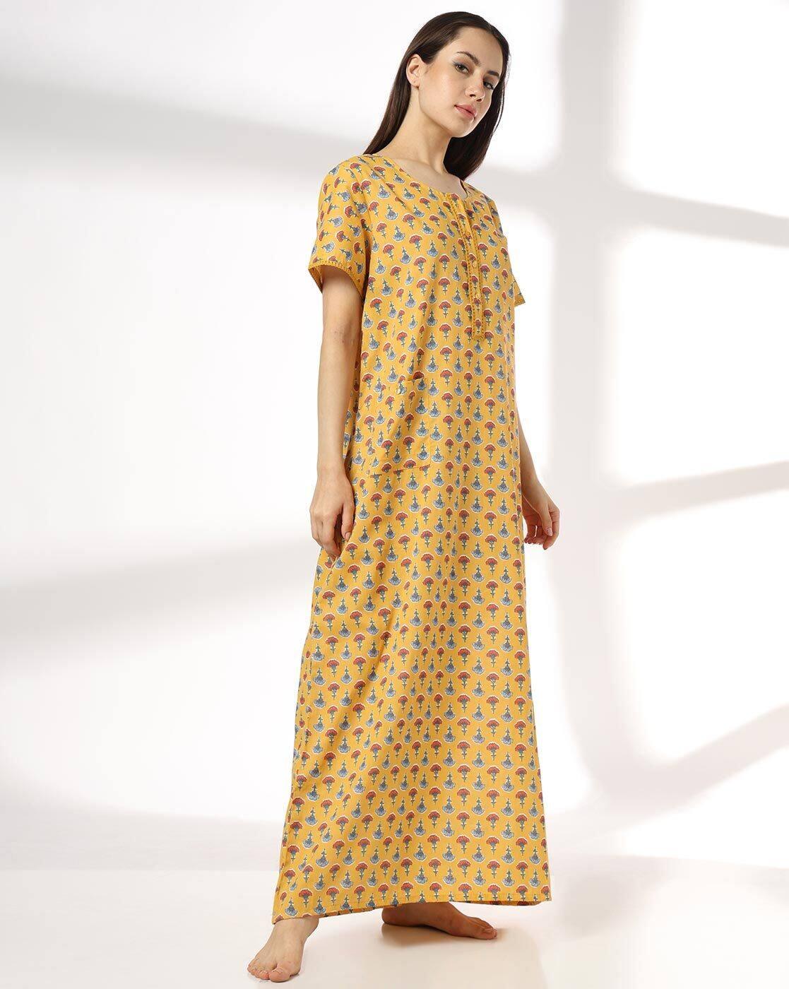 RIO | Women Floral Print Casual Nighty|1