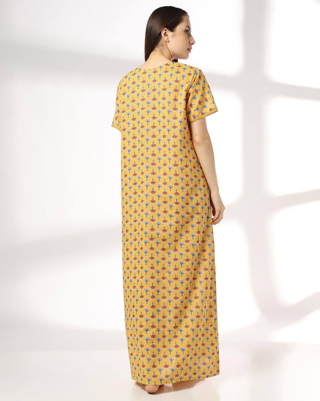 RIO | Women Floral Print Casual Nighty|2