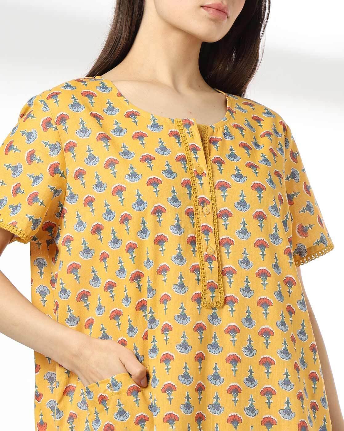 RIO | Women Floral Print Casual Nighty|3