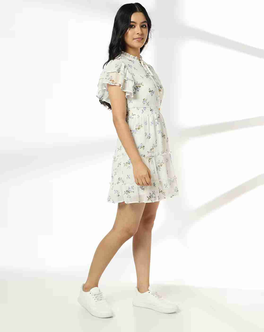 RIO | Women Floral Mini Flounce Dress|1