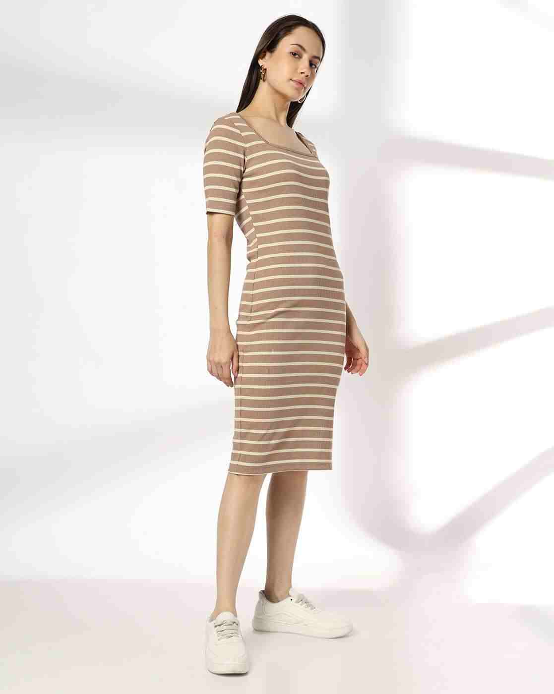 RIO | Women Striped Bodycon Dress|1