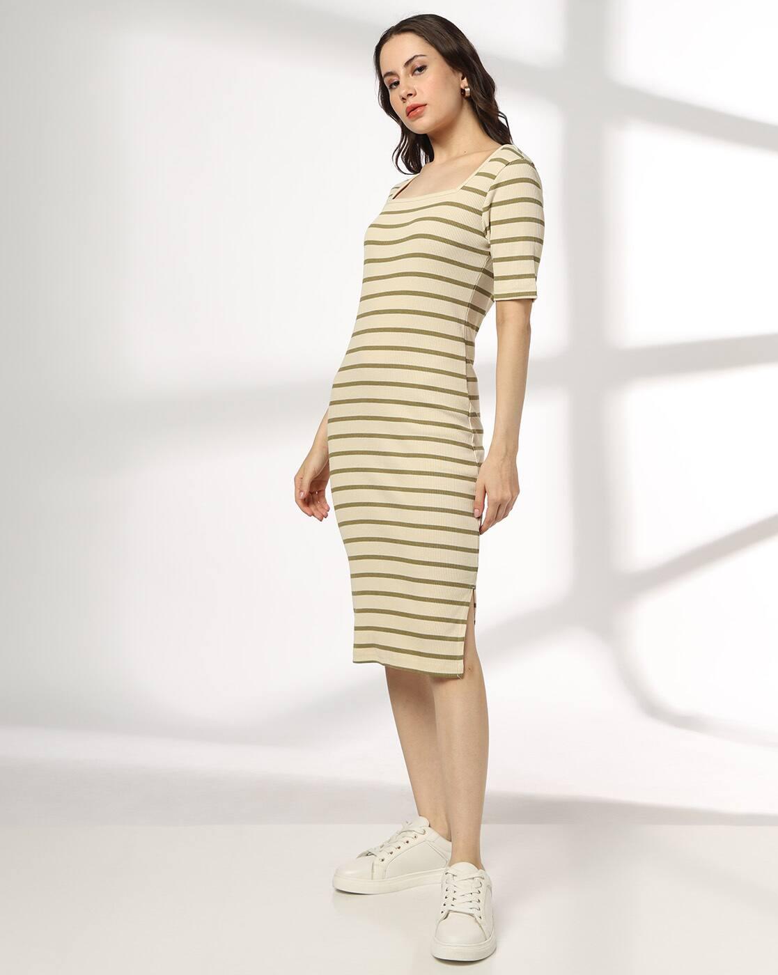 RIO | Women Striped Bodycon Dress|1