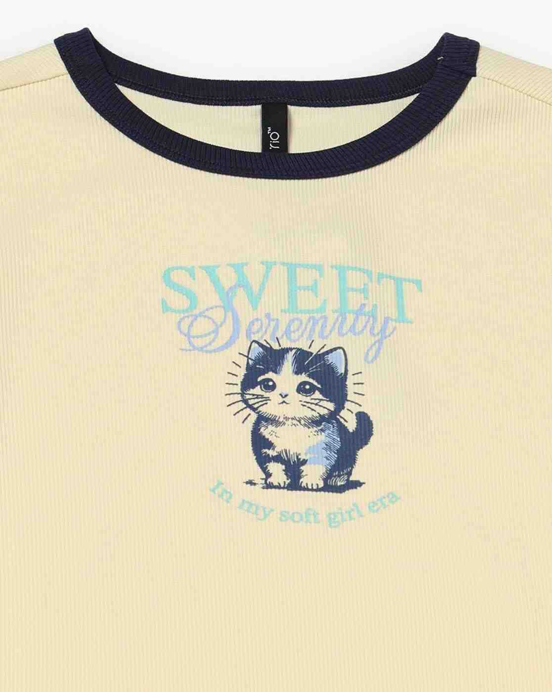 RIO | Women Typographic Print Regular Fit Crew-Neck T-Shirt|4