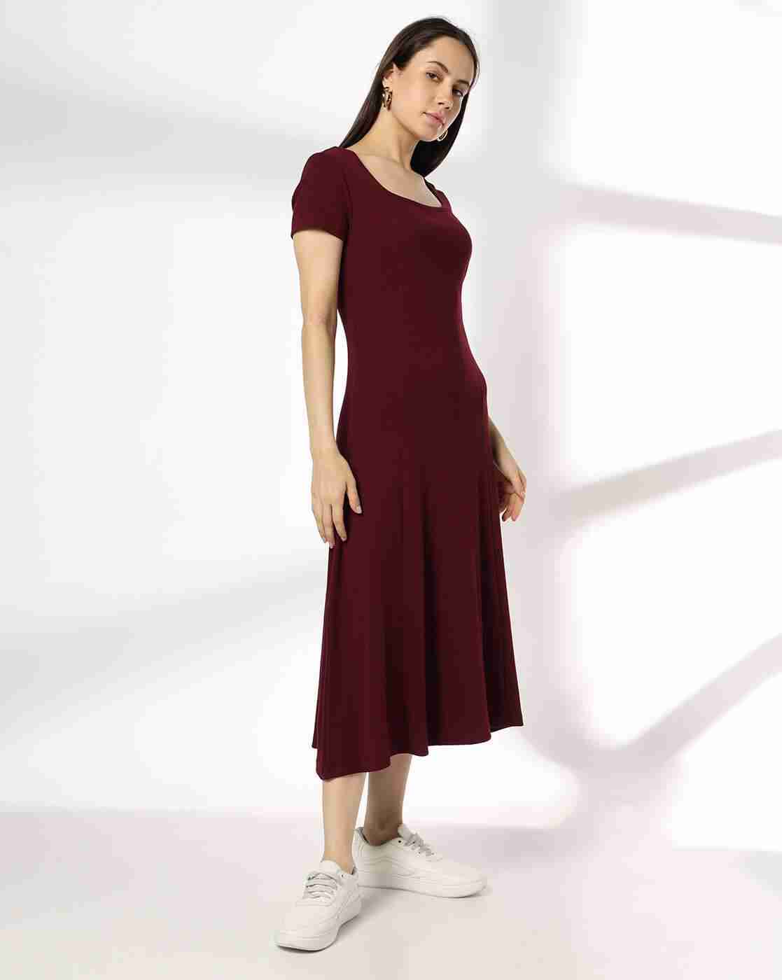 RIO | Women Square-Neck A-Line Dress|1
