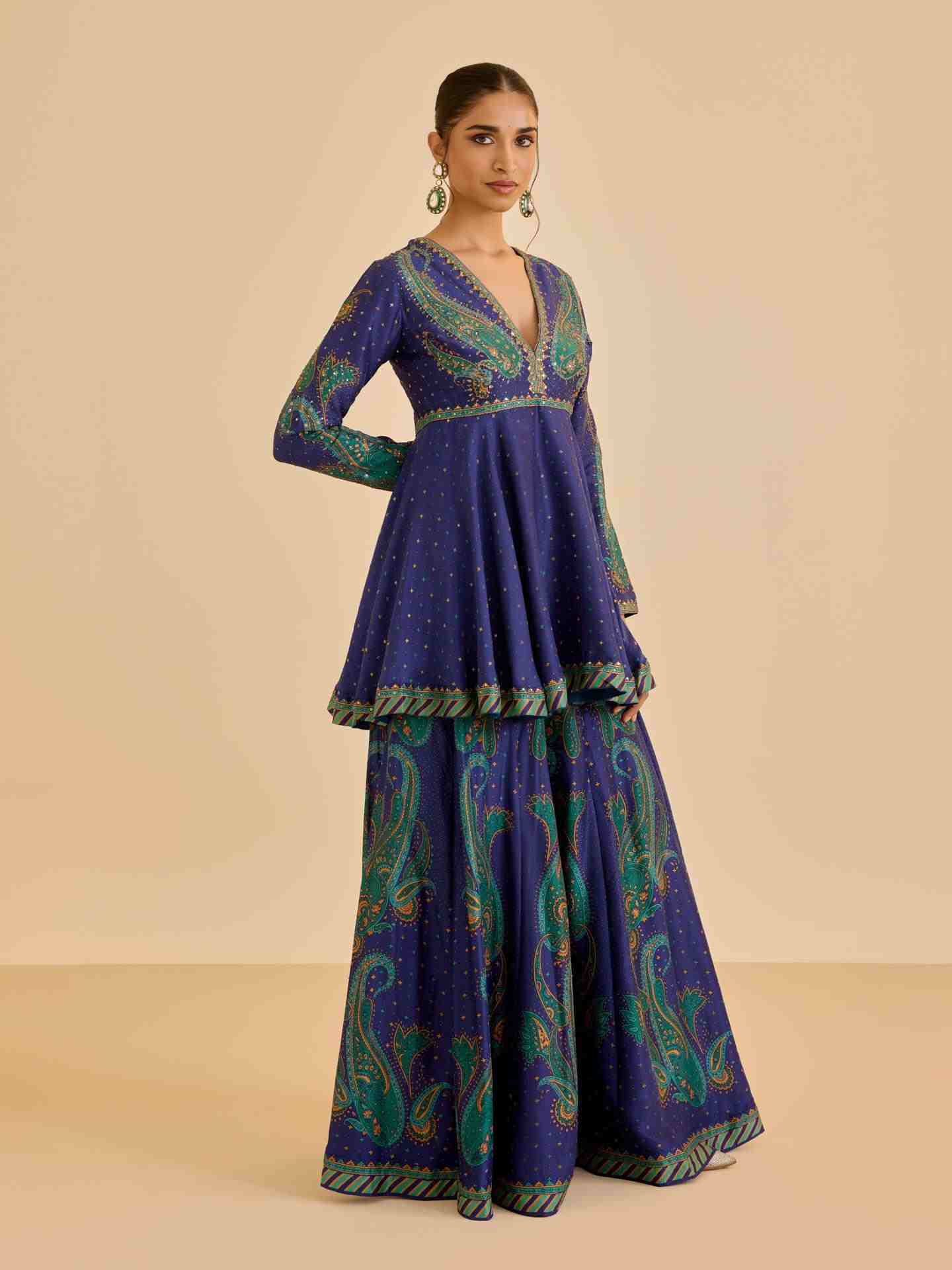 Blue Dancing Paisley Co-Ord Set