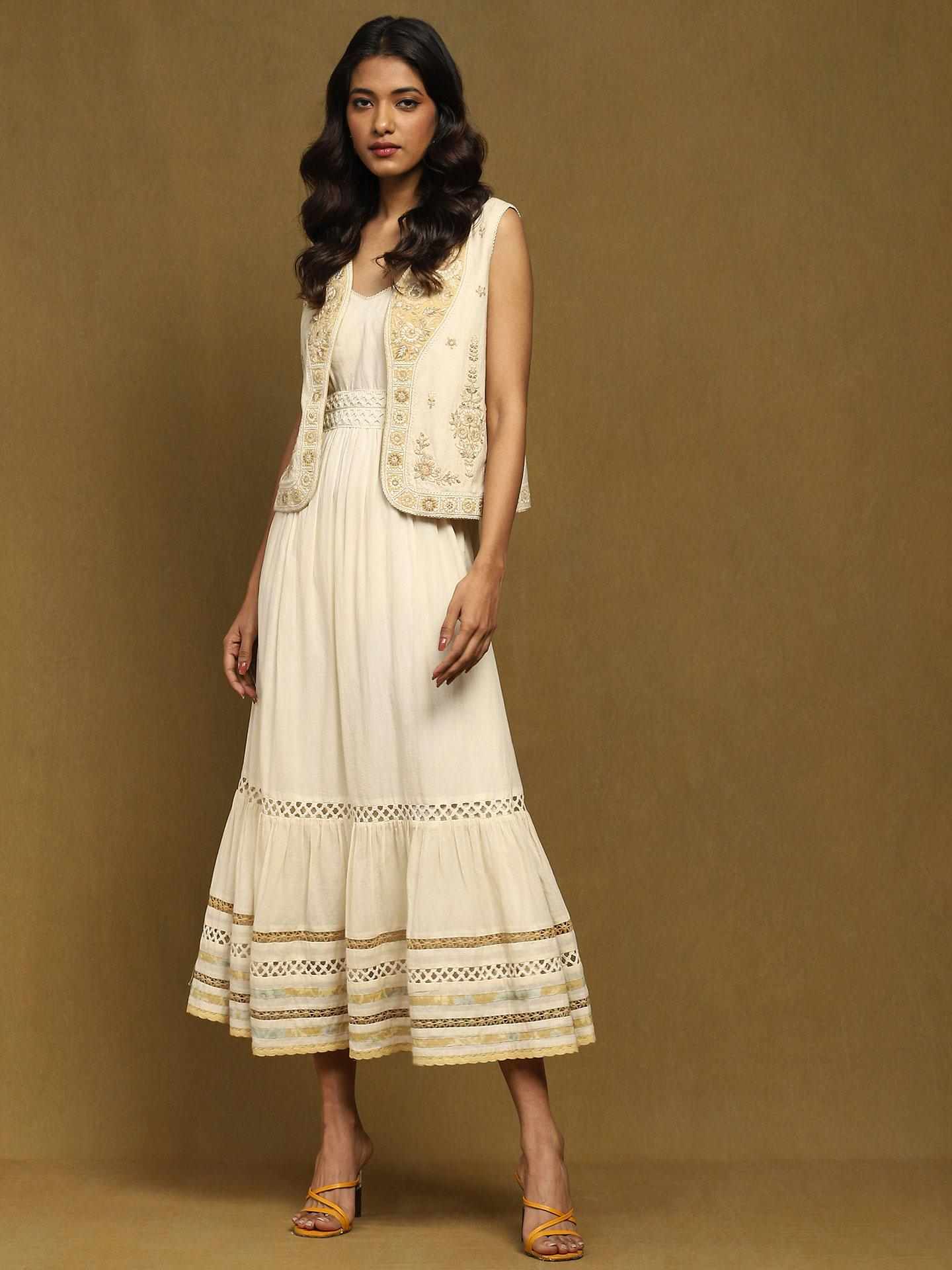 Ivory Afreen Tiered Dress