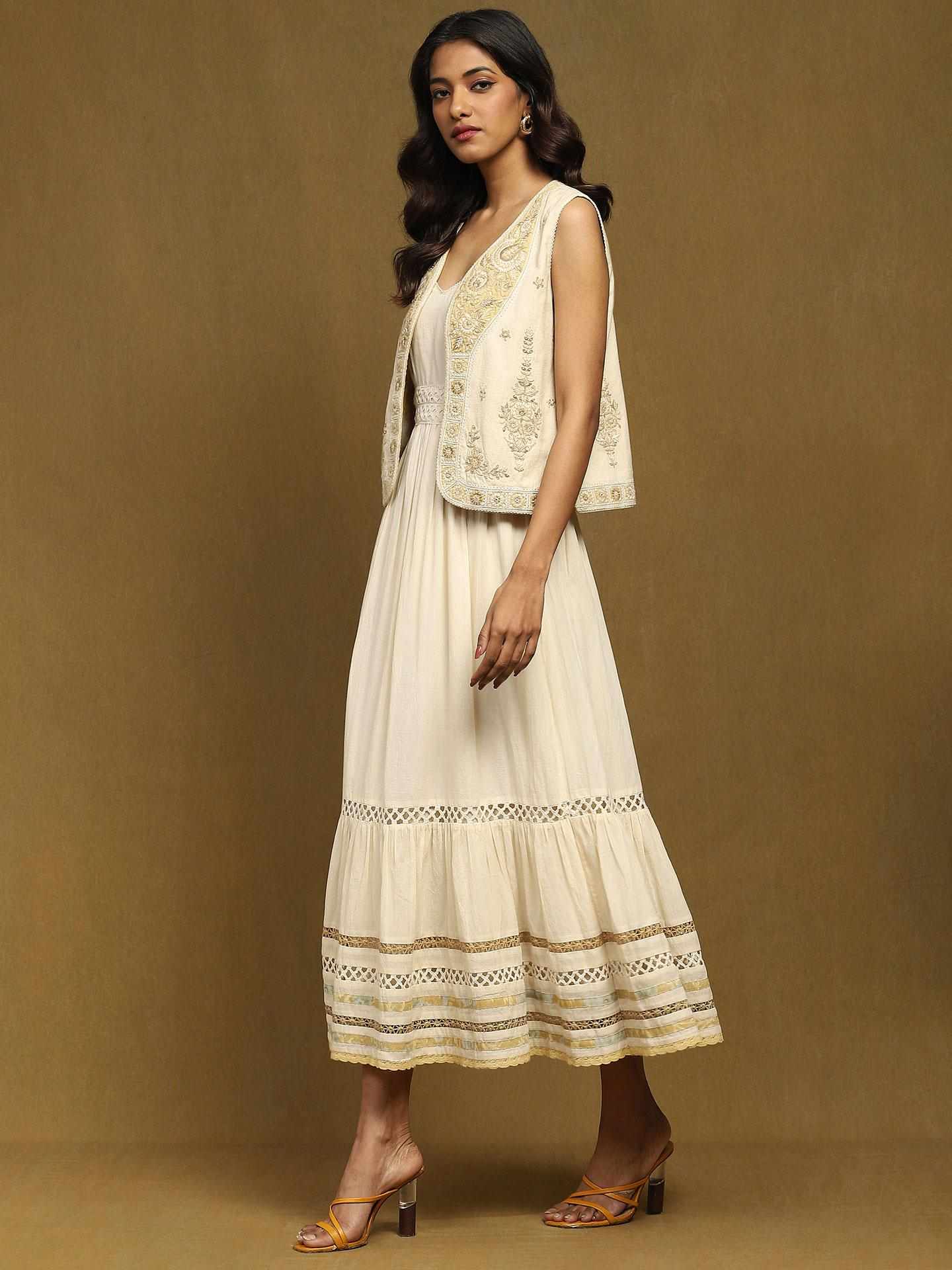 Ivory Afreen Tiered Dress