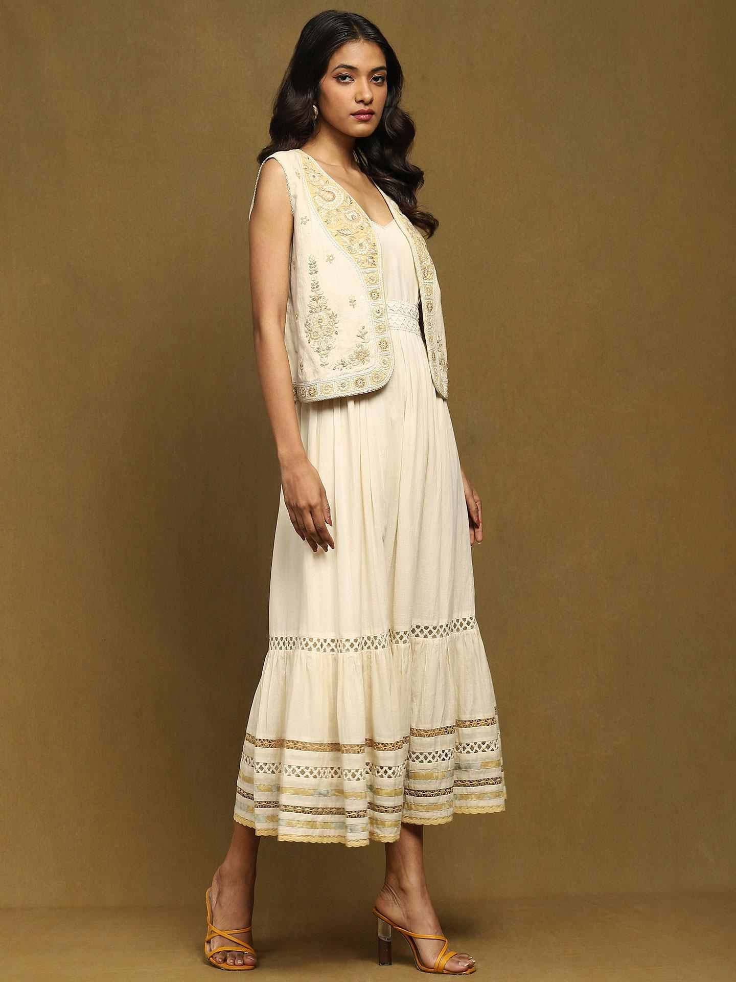 Ivory Afreen Tiered Dress