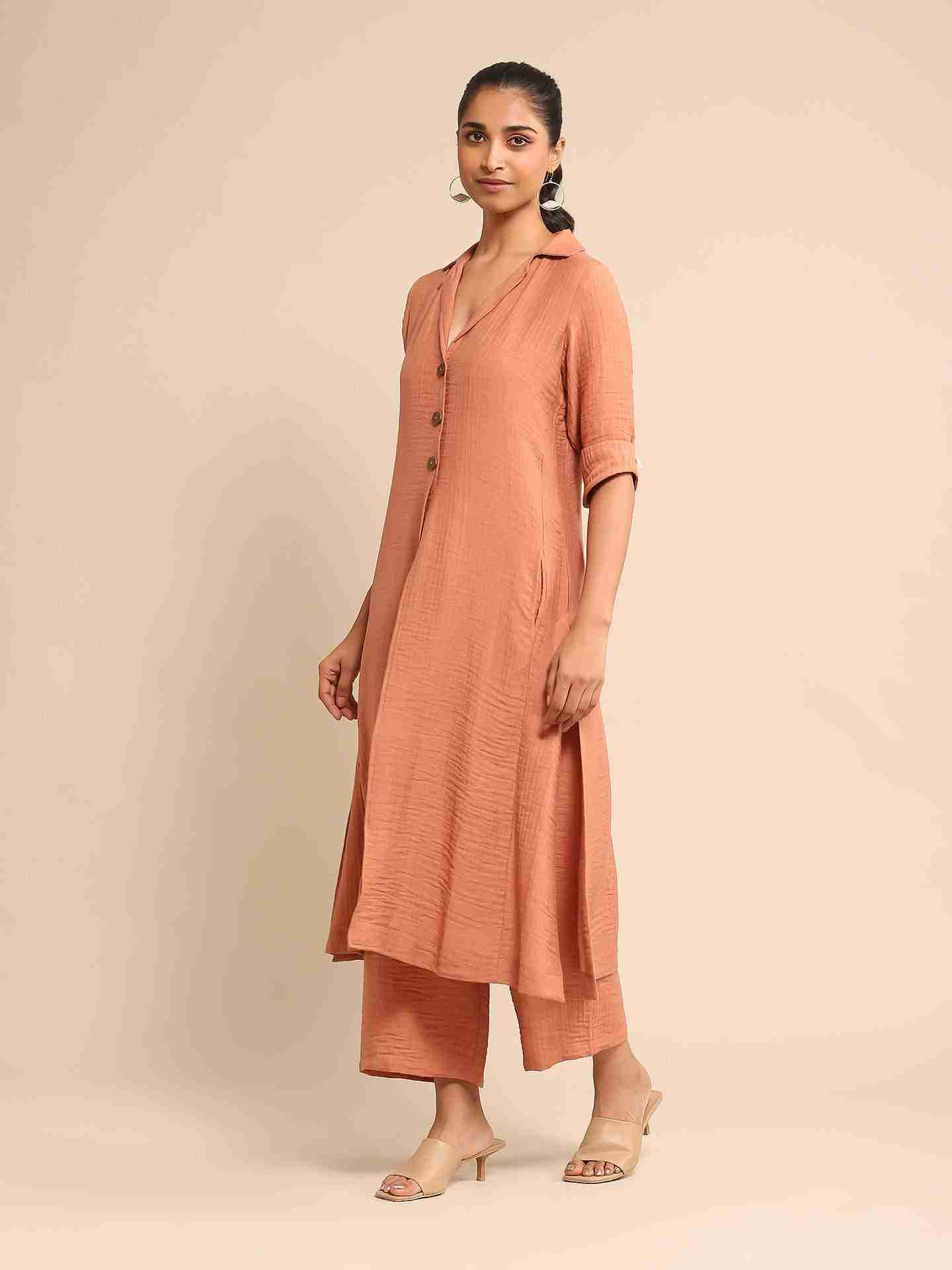 Pink Urban Elysian Cotton Kurta Set