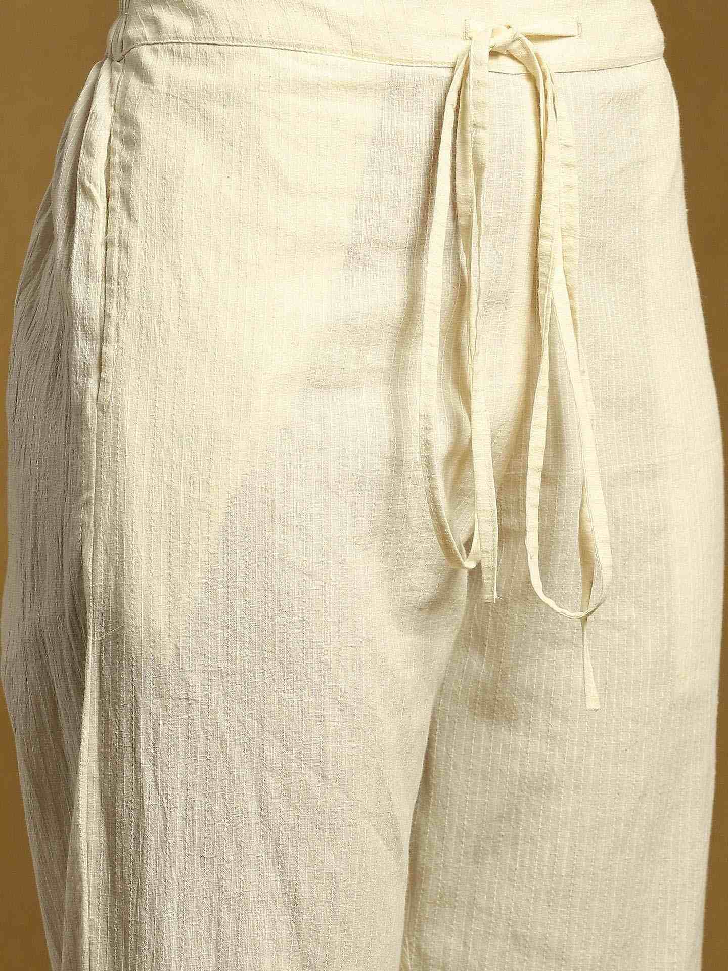 Off White Kora Cotton Kurta Set