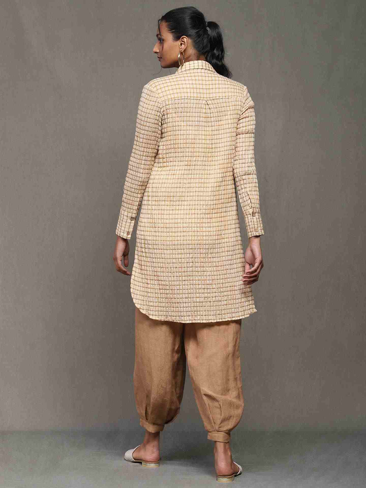 Beige Ragi Kurta Set
