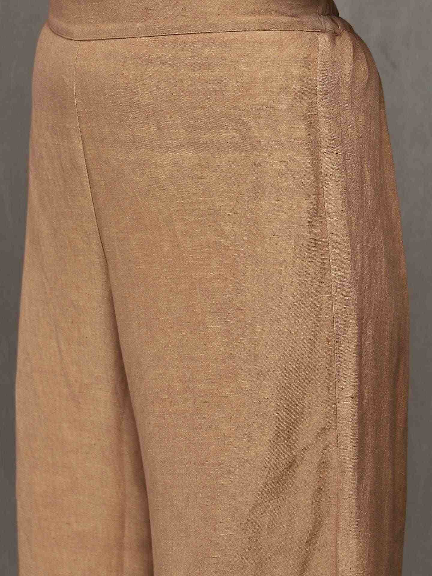 Beige Ragi Kurta Set