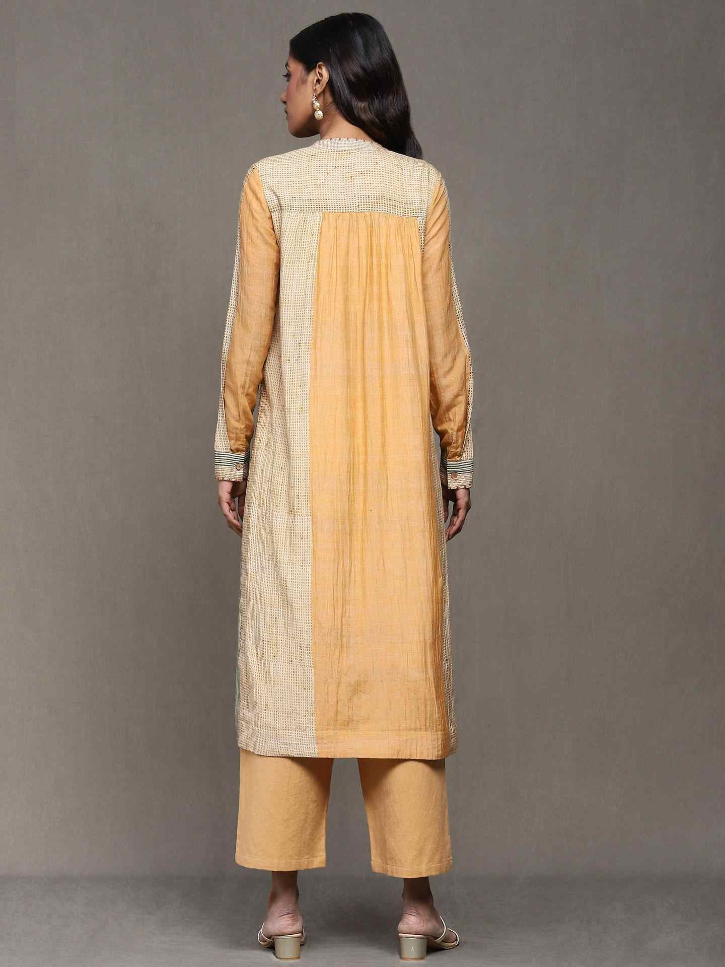 Apricot Maghreb Chanderi Kurta Set