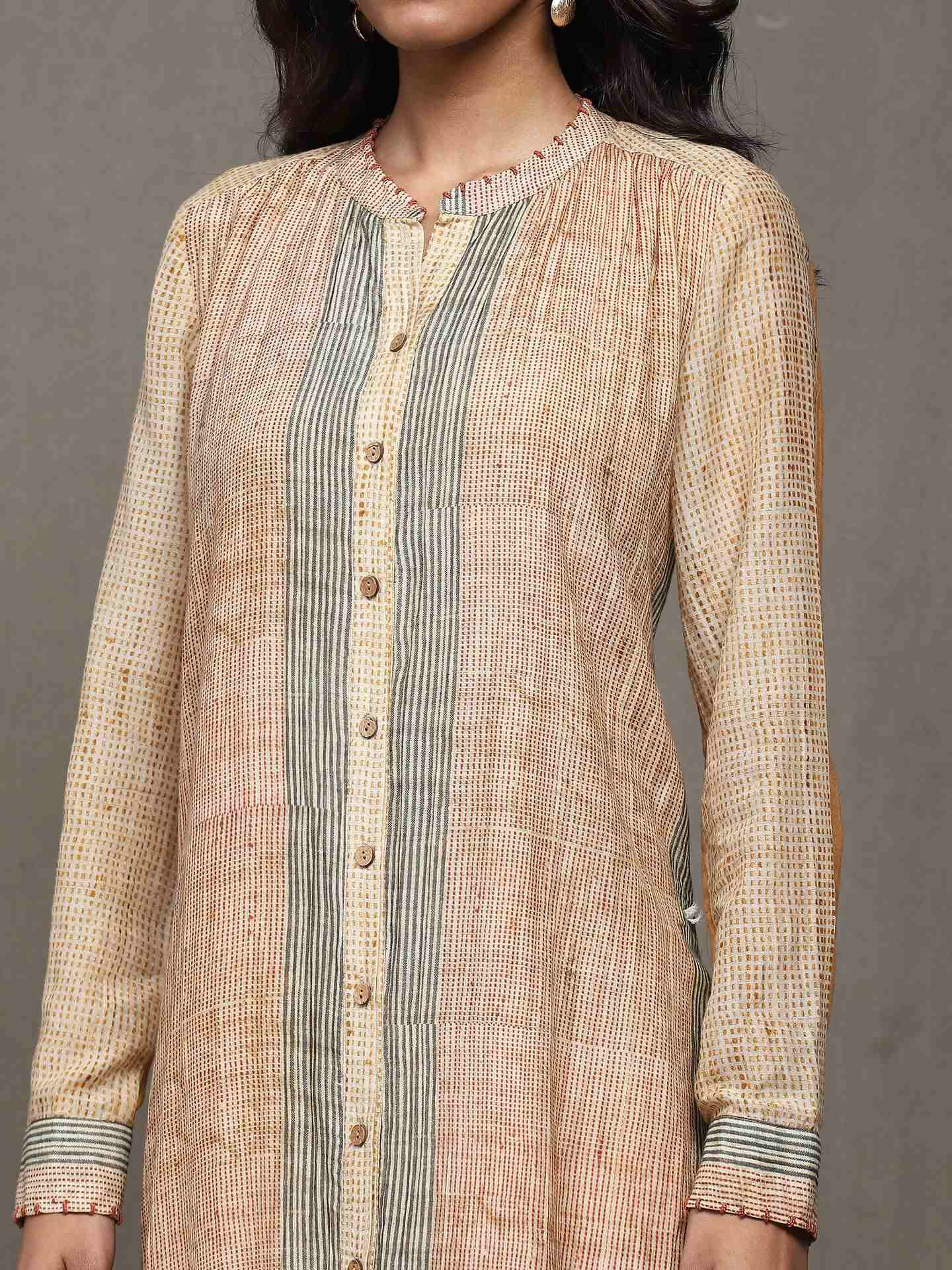 Apricot Maghreb Chanderi Kurta Set