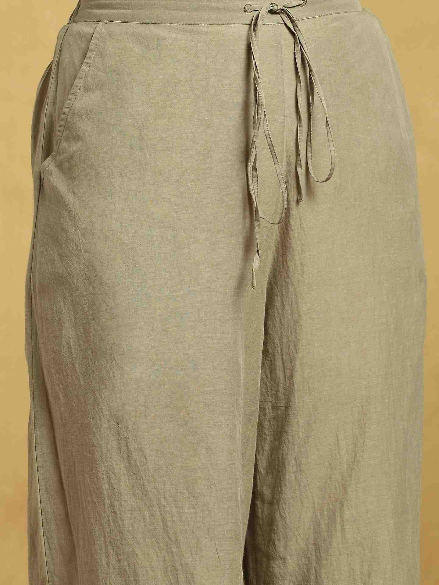 Olive Bulbul Chanderi Kurta Set
