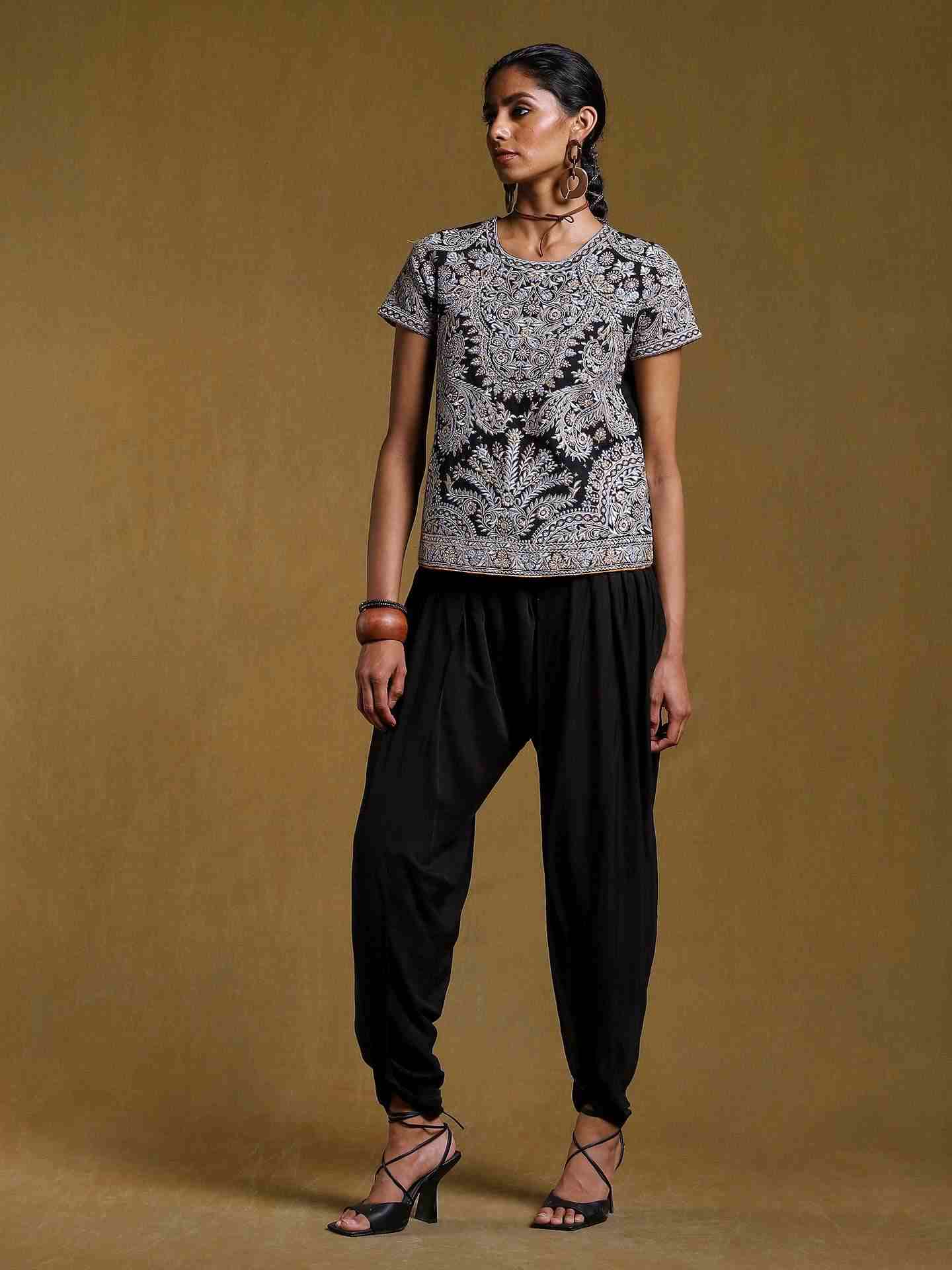 Black Resham Co-Ord Set