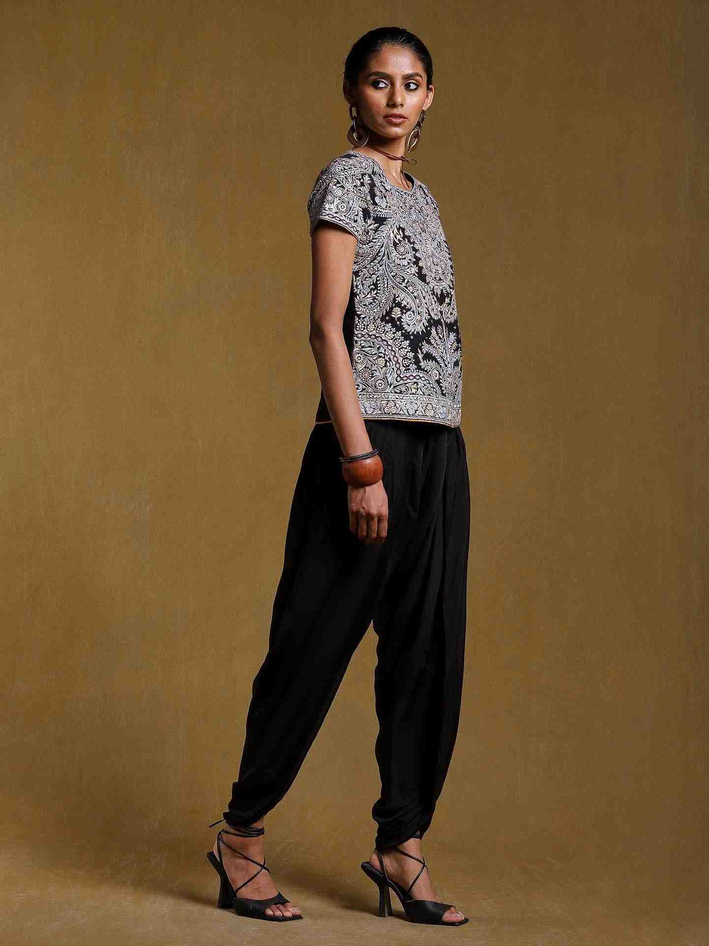 Black Resham Co-Ord Set