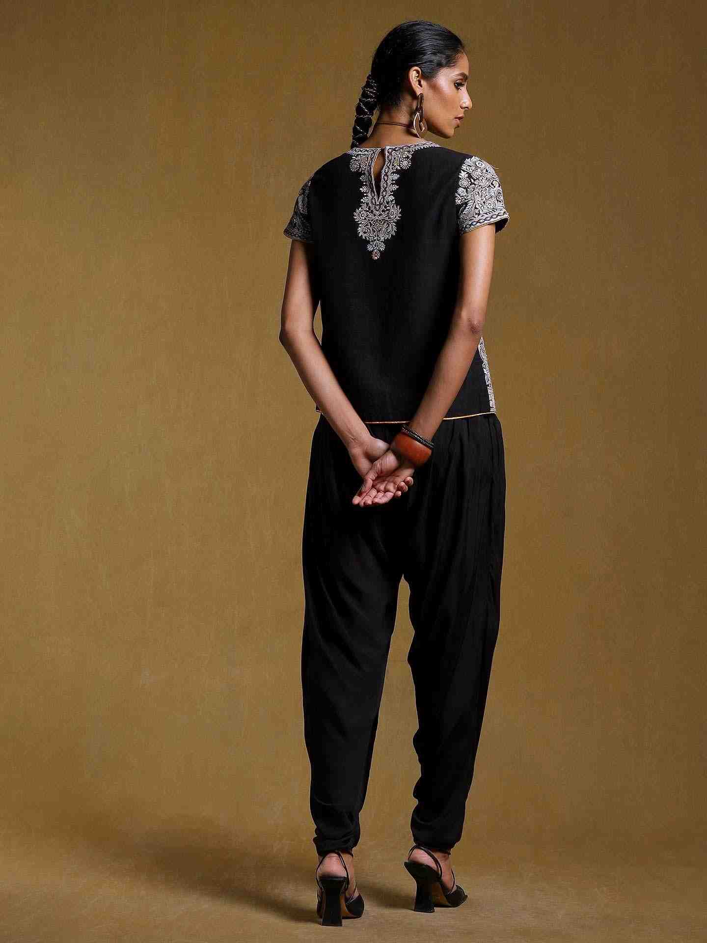 Black Resham Co-Ord Set