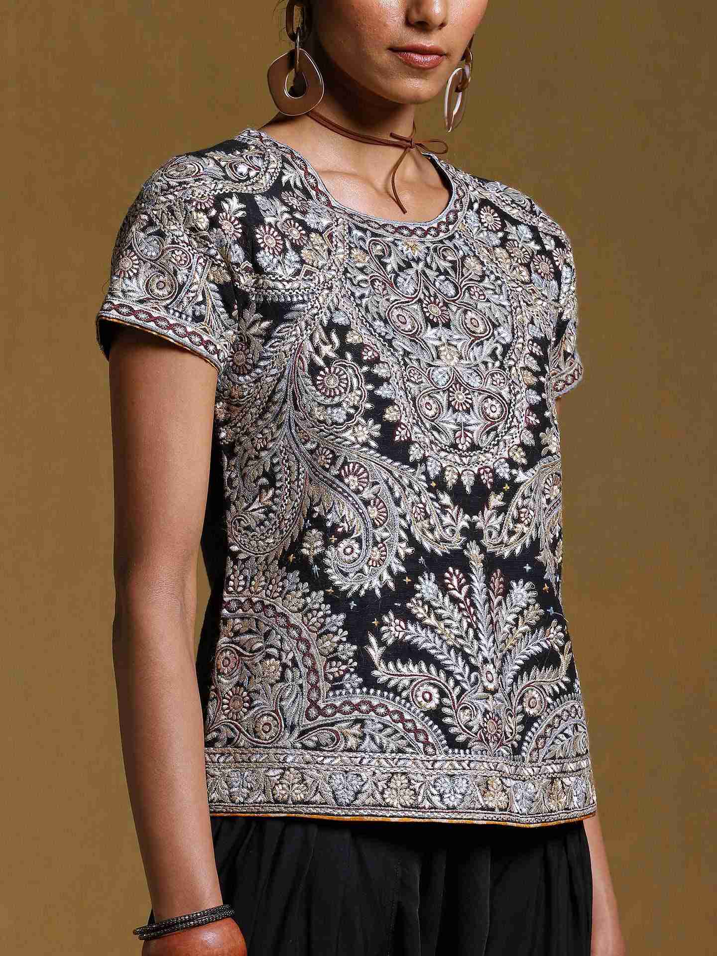 Black Resham Co-Ord Set