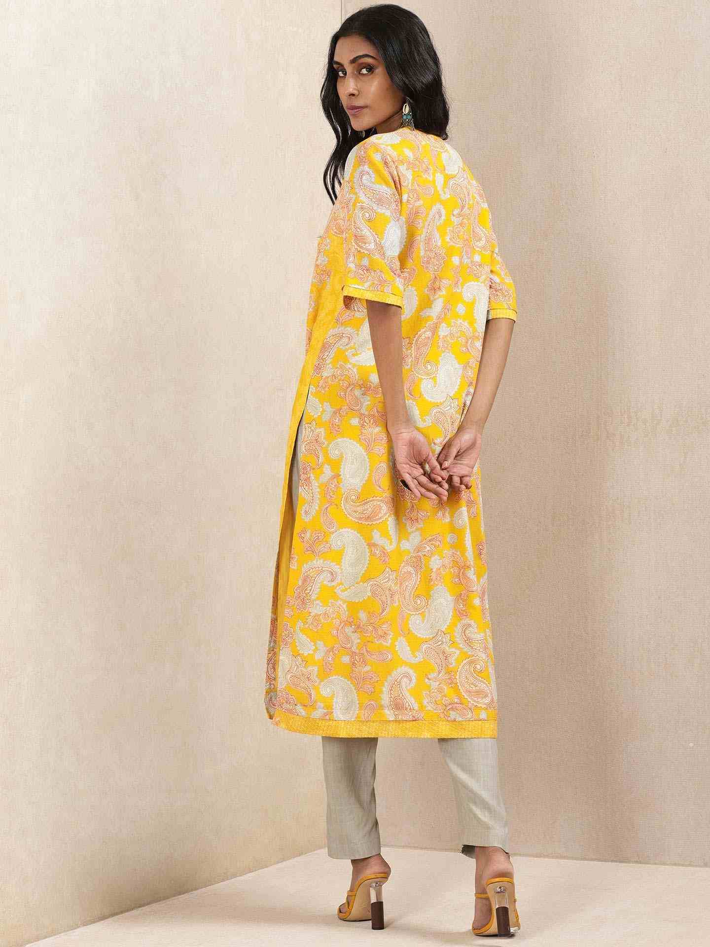 Yellow Illahi Kurta Set