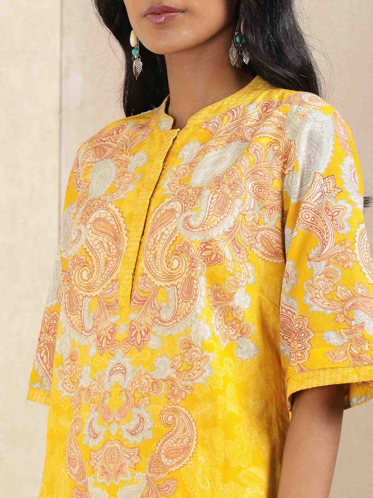 Yellow Illahi Kurta Set