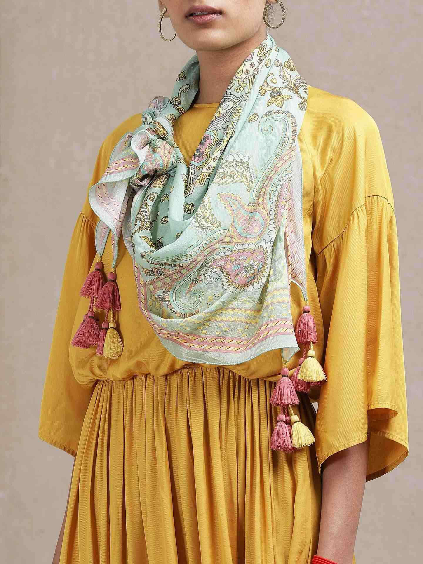 Mustard Urja And Ulfat Solid Dress