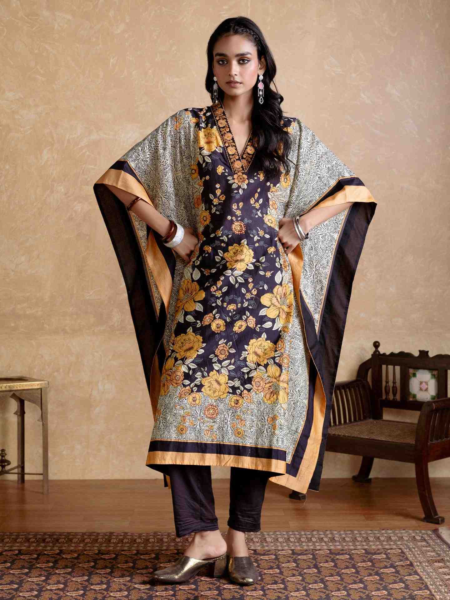 Black Mono Floral Co-Ord Set