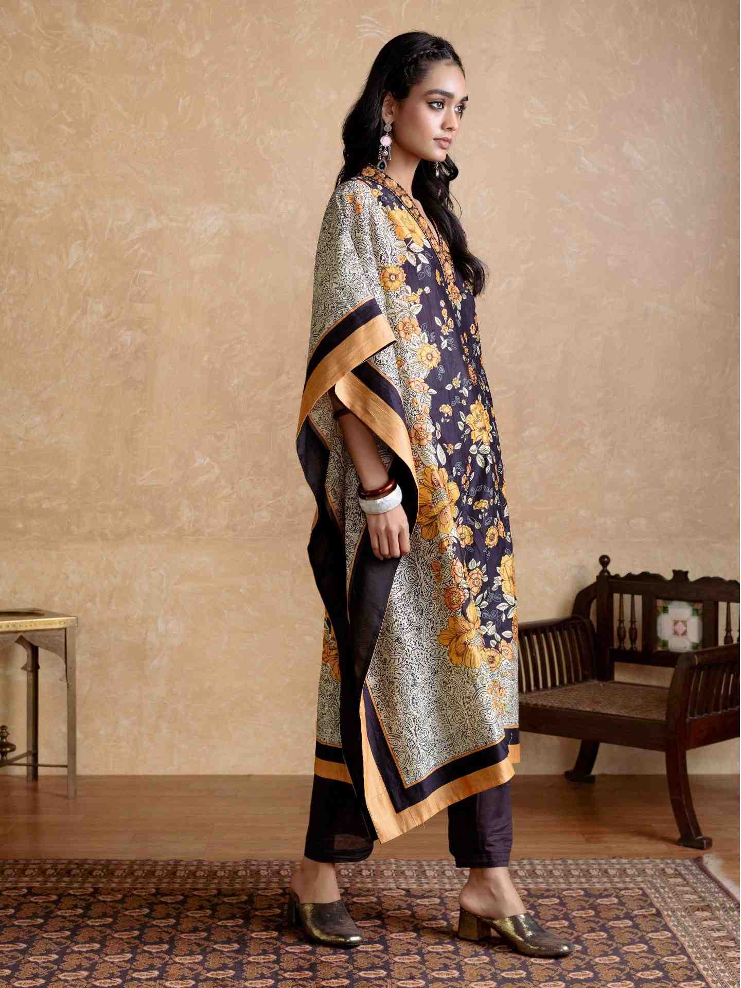 Black Mono Floral Co-Ord Set