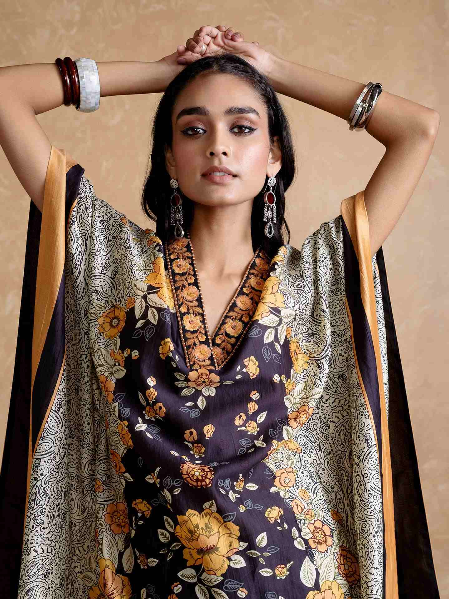 Black Mono Floral Co-Ord Set