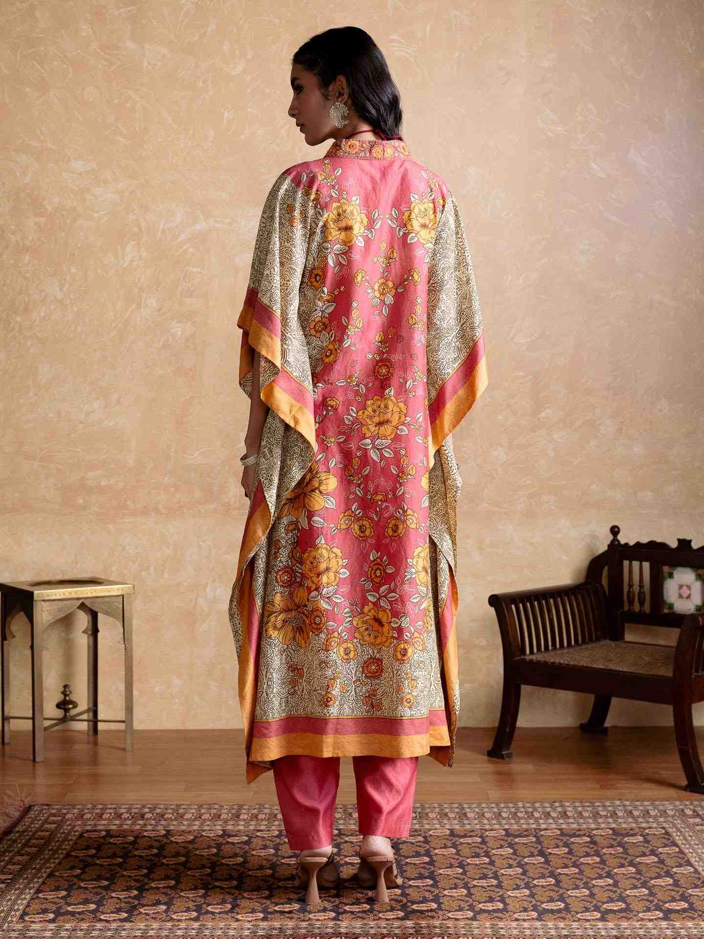 Pink Mono Floral Co-Ord Set