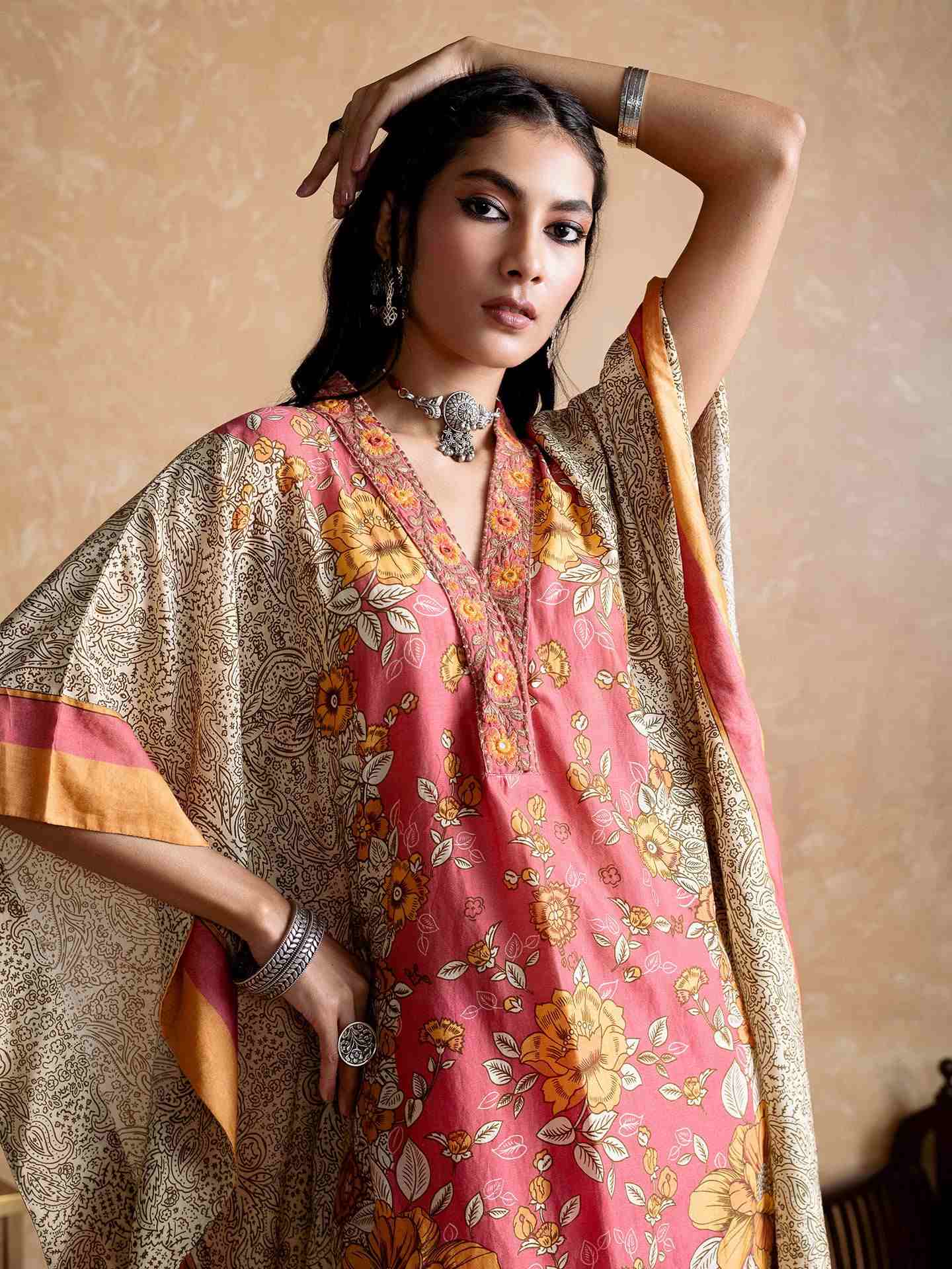 Pink Mono Floral Co-Ord Set