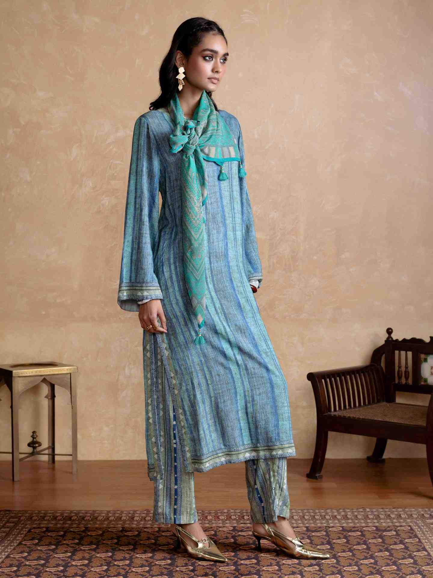 Blue Vasudha Kurta Set