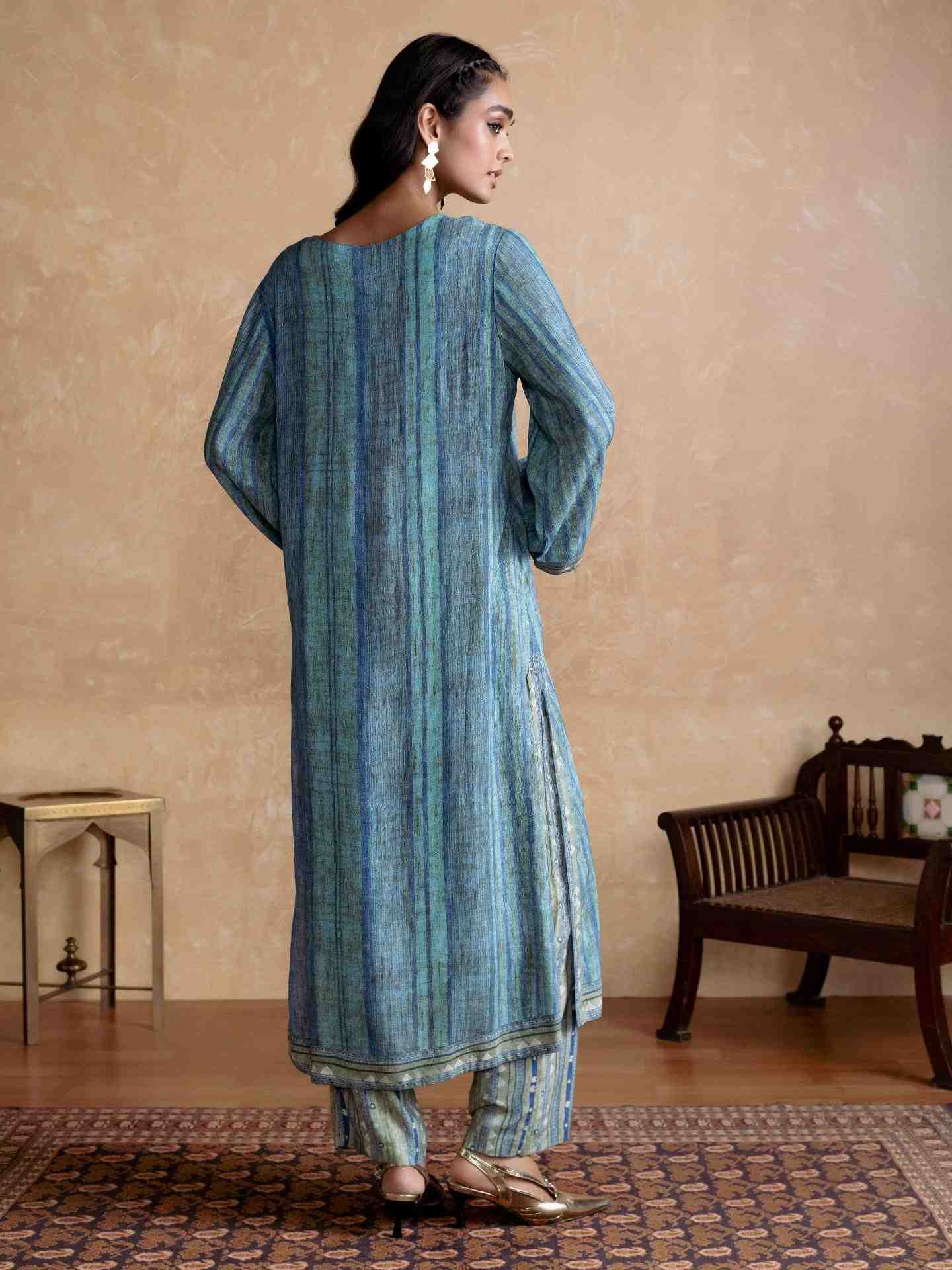 Blue Vasudha Kurta Set