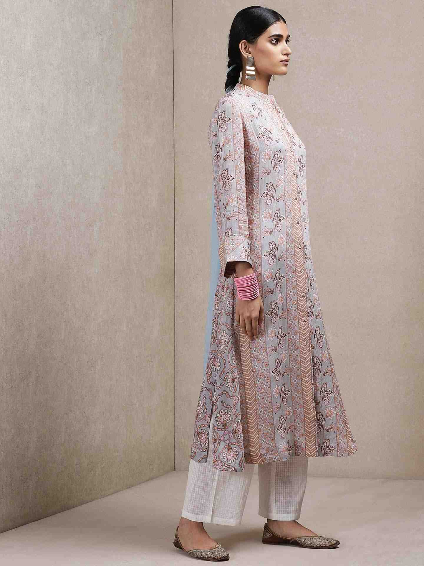 Light Grey Urja And Ulfat Kurta Set