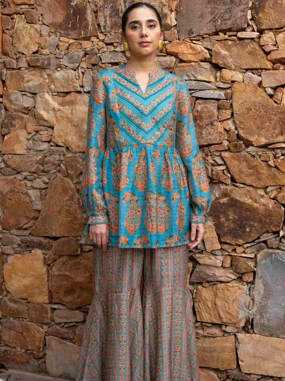 Aqua Bagan Co-Ord Set