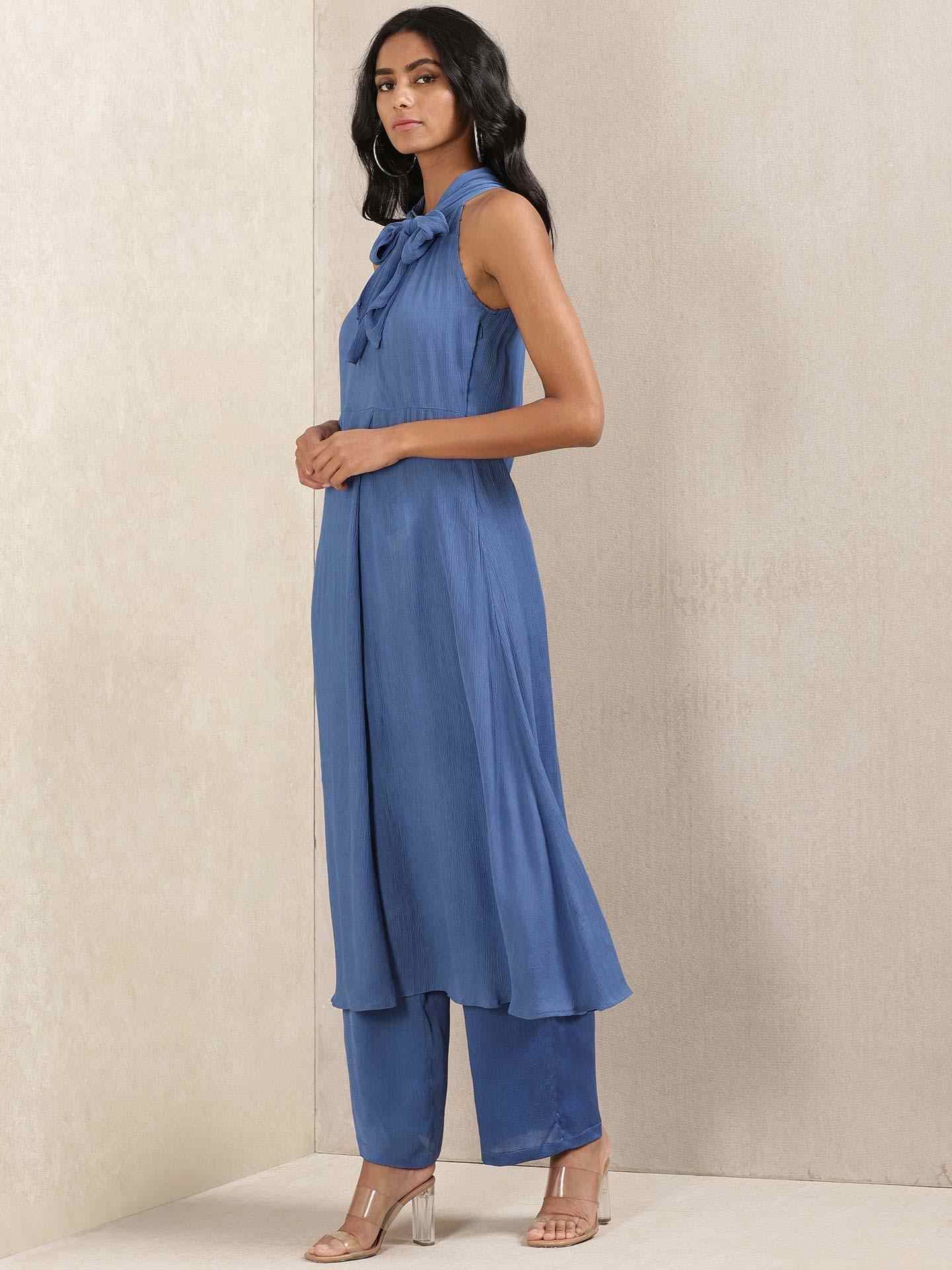 Denim Blue Crystal Co-Ord Set