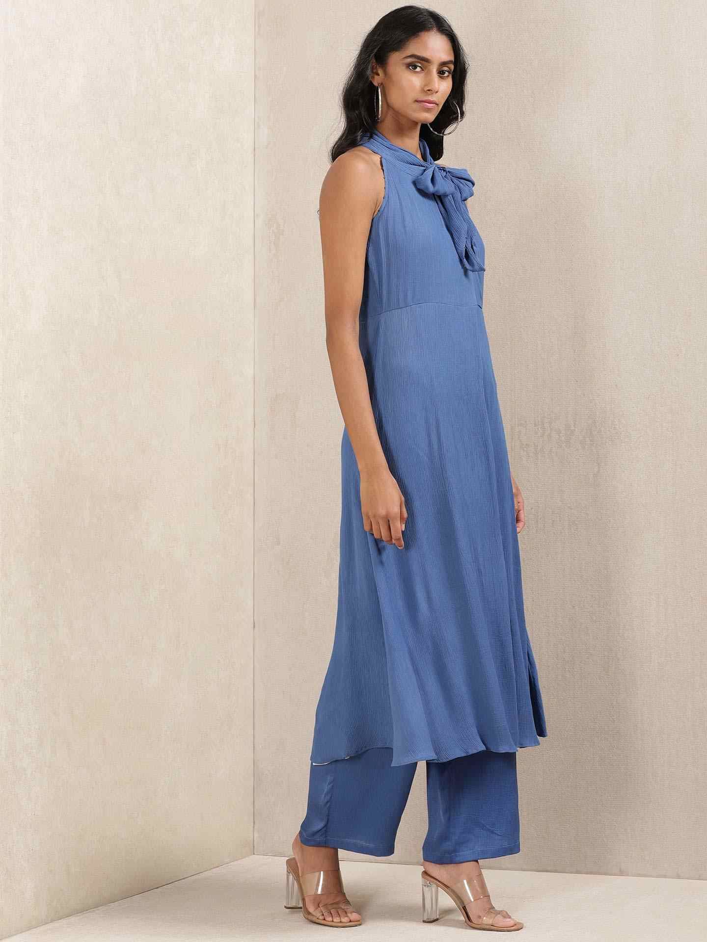 Denim Blue Crystal Co-Ord Set