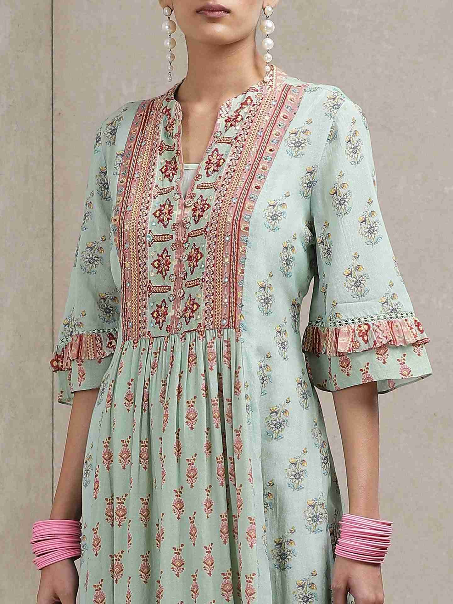 Mint Green Ersheen Suit Set