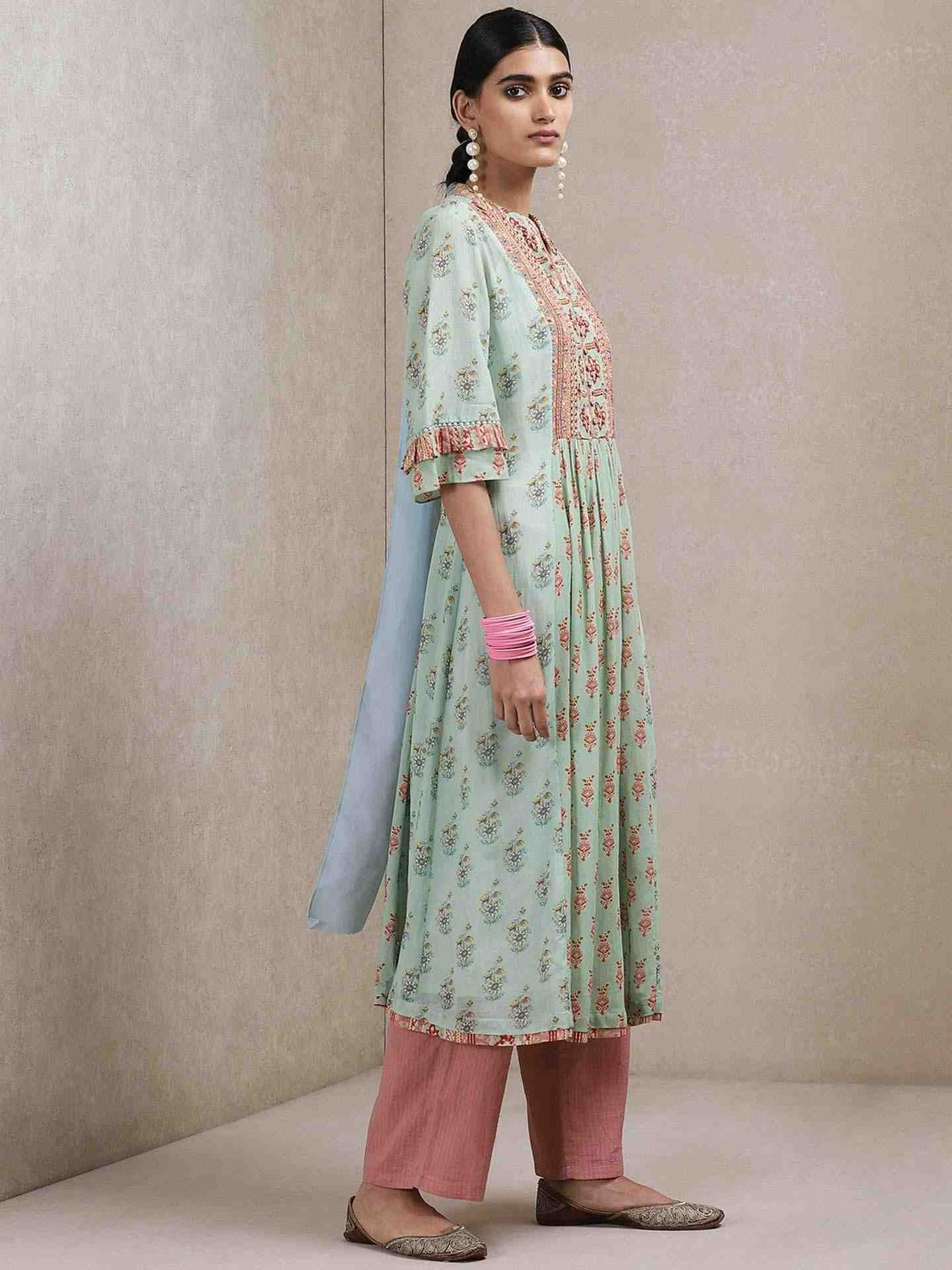 Mint Green Ersheen Suit Set